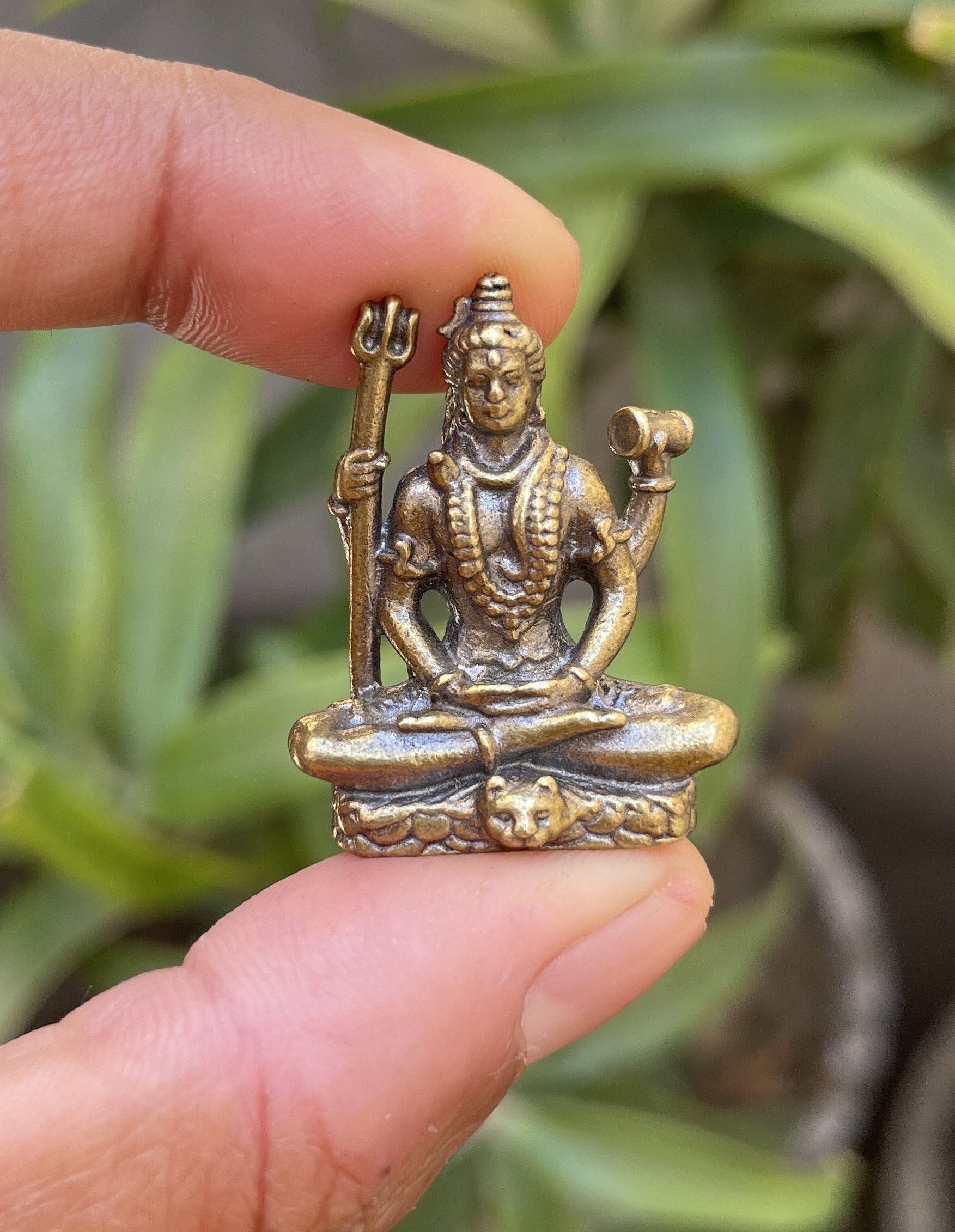 シヴァ神像 月とシヴァ神、祭壇用のシヴァ神偶像、トライデントと