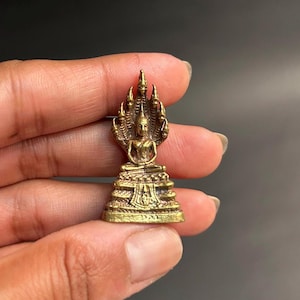 Buddha Statue Brass Mini Buddha with Snake Small Buddha Figurine for Meditation Brass Buddha Idol for Peace and Harmony spiritual Gift