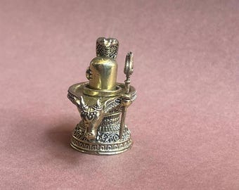 Brass Shiva Lingam With Trishul & Naga Shivling for Worship Temple
