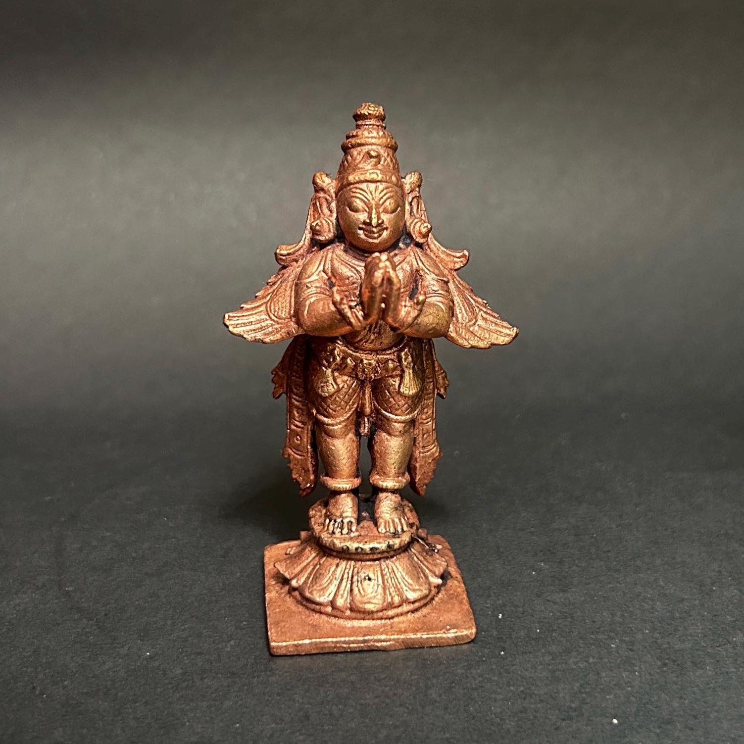 銅製彩絵ガルーダ像 仏像 神像 鳥の王 古美術 ヒンドゥー教伝世品WWST078 銅製彩絵ガルーダ像 仏像 神像 鳥の王 古美術 ヒンドゥー教伝世品