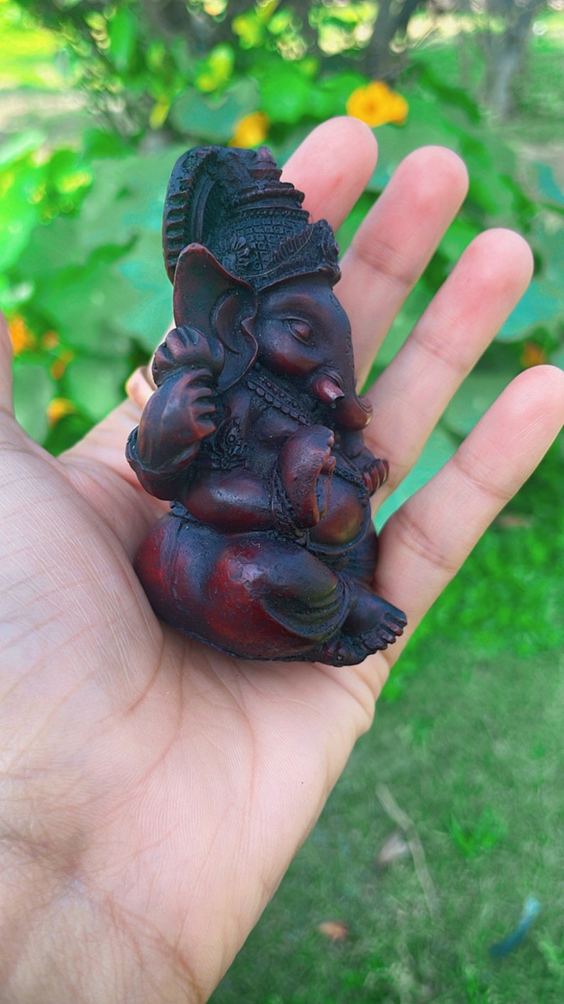 Car Dashboard Ganesha Little Statue Ganesh Hindu God Antique Small