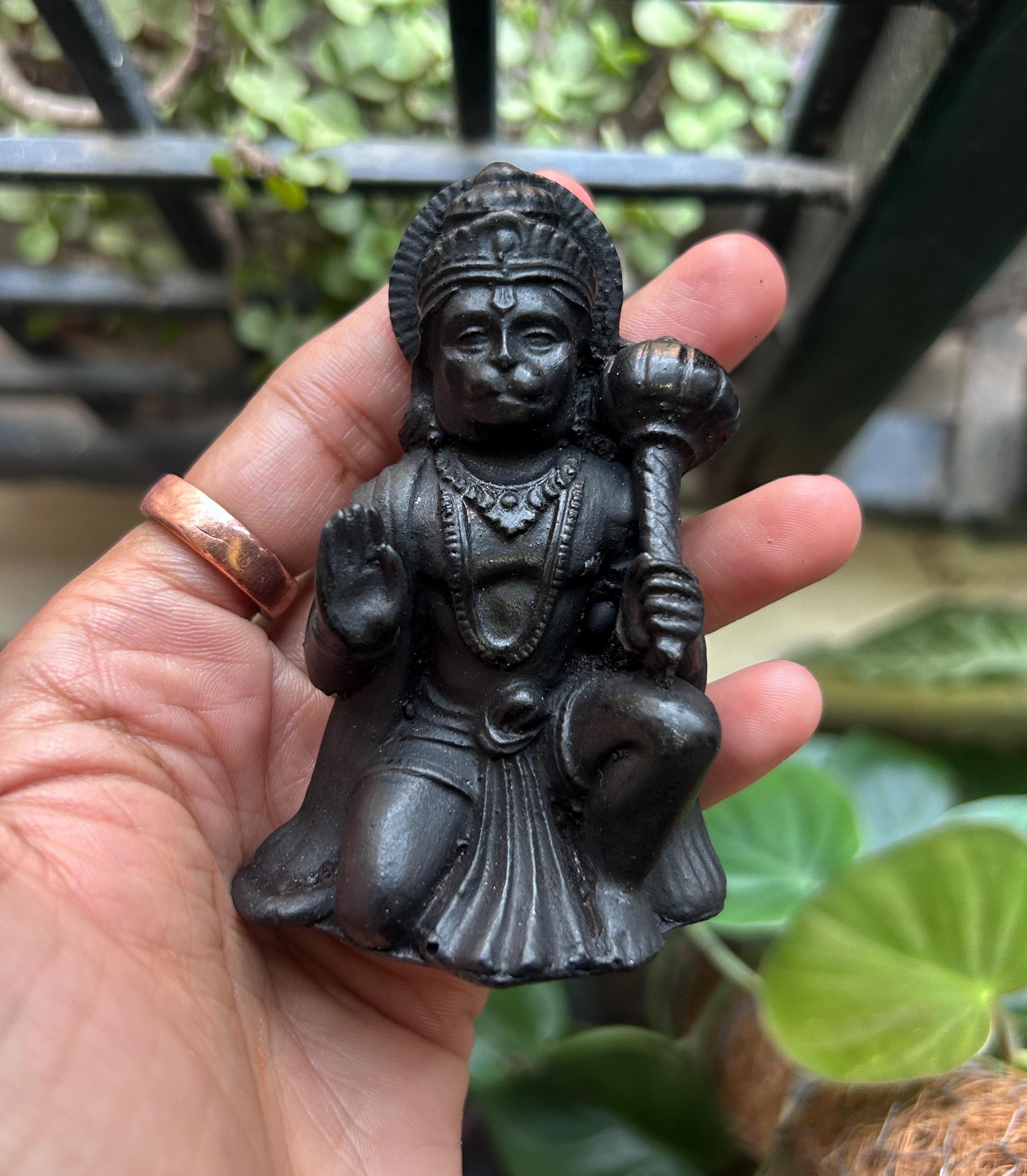 Hanuman Idol Antique Black Colour Hanuman Statue - Sacred Hindu