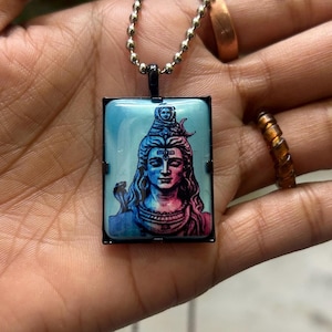 Lord Shiva Pendant Handmade Shiva Pendant Meditating Shiva Pendant Hindu God Shiva Hindu Spiritual Jewellery Sacred Gift Amulet Pendent
