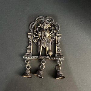 Panchmukhi Hanuman Wall Hanging in Brass Five Face Hanuman Ji Wall Decor Hindu God Home Temple Hanging Protective Vastu Brass Art