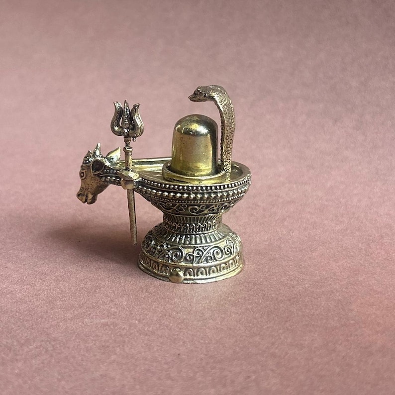 Handcrafted Brass Shivling Handmade Shivling Idol Traditional Shivling Murti Antique Brass Shivling Vintage Shivling Idol Indian Handmade Shivling Ethnic Hindu Shivling Unique Brass Shivling Vedic Shivling Idol Rustic Brass Shivling