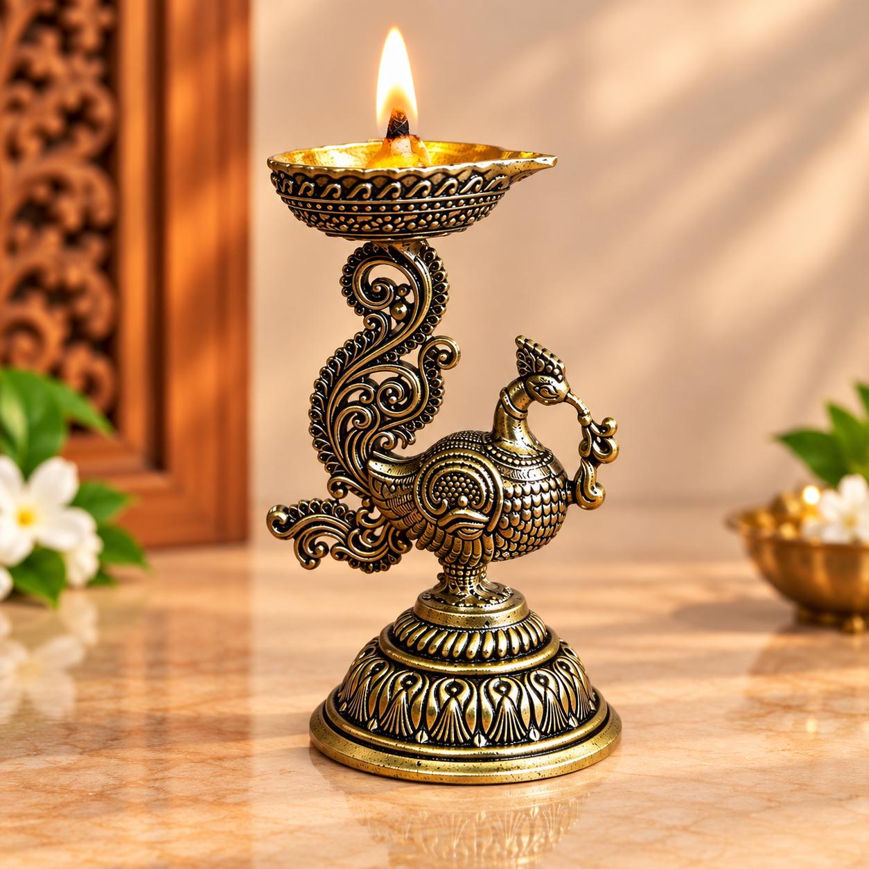Brass Diya Set