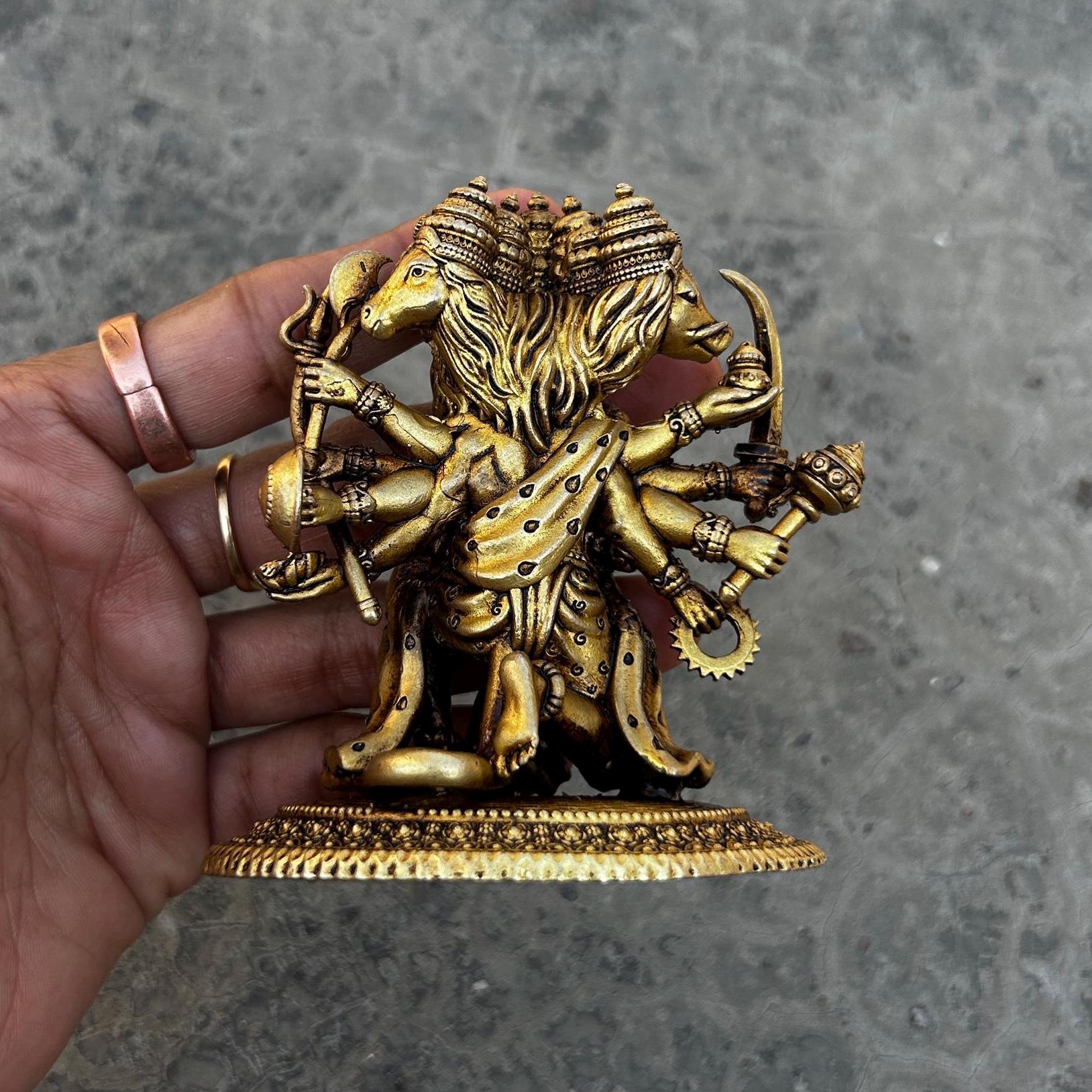 Panchmukhi Hanuman Idol Brass Hanuman Statue for Puja & Home