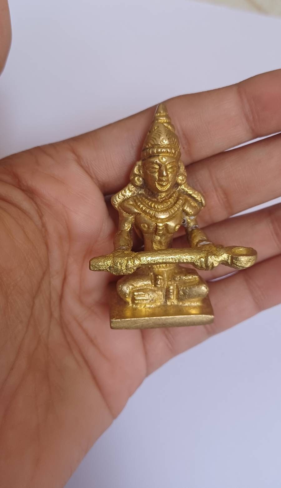 真鍮製の女神アンナプルナ・デヴィ、ヒンドゥー教の栄養の女神