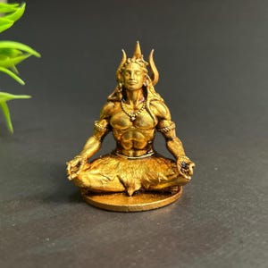 Shiva Statue Lord Shiva Statue Meditating Shiva Mahadev Statue Trishul Trident Hindu God Adiyogi Statue Indian God Statue Home Decor Idol