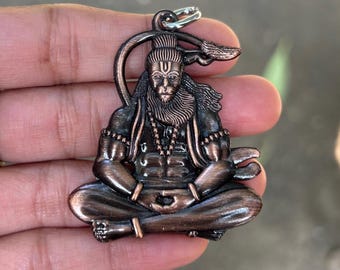 Hanuman Kavach Pendant: Hindu God Protection Amulet