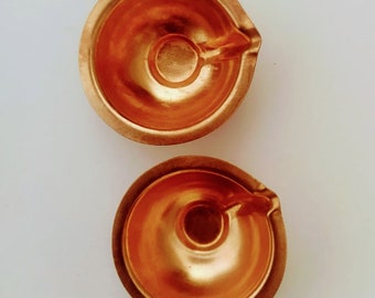 Copper Pooja Diya kuber Diya Pooja deepak Pack Of Two