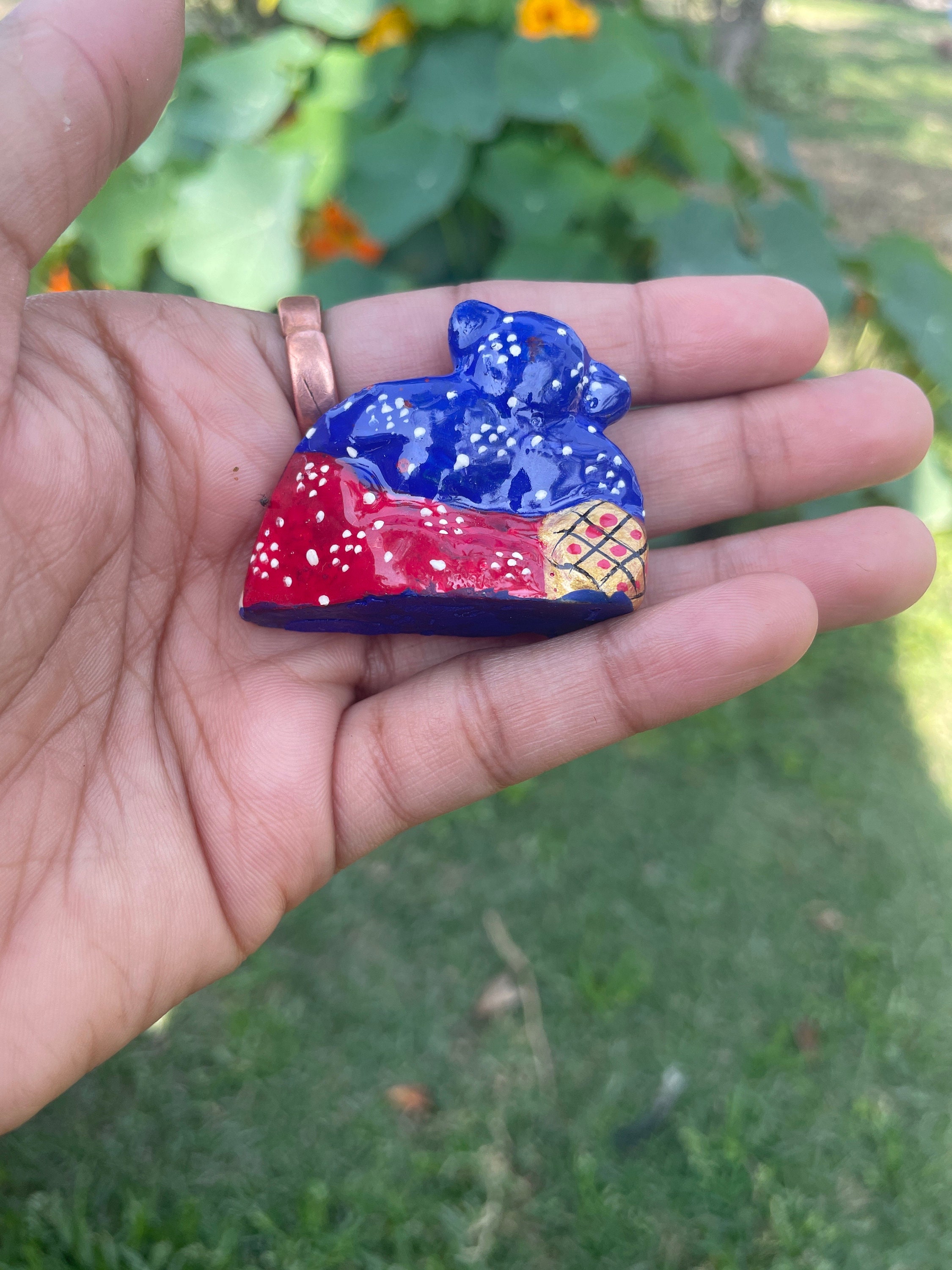 Metal Car Deshboard Ganesha Little Statue Ganesh Hindu God Antique