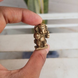 Mini Ashirwad (Blessing)Ganesh, Small Ornamental Ganesha Figurine,Perfect for Home, Gift & Relaxing Spaces,Handmade Indian God Ganesh statue