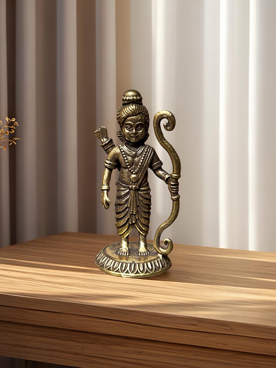 Shri Ram Mini Brass Statue | Lord Rama Idol for Pooja | Hindu God
