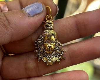 Hanuman Pendant Hanuman Ji Necklace Hindu God Hanuman Amulet Bajrangbali Locket Spiritual Gift Divine Protection Pendant Bajrangbali Jewelry