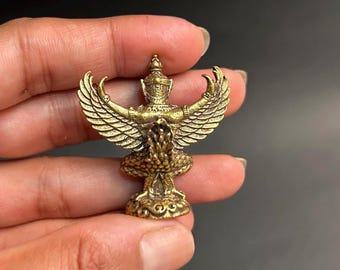 真鍮製ガルーダ像 | ヒンドゥー教の神聖な鳥神 | 家庭寺院や装飾用の