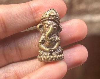 Estatua de latón del Señor Ganesha, ídolo del dios elefante hindú Lakshmi, decoración de Ganesh, regalo espiritual, decoración del templo del hogar de Ganesha, regalo de prosperidad.