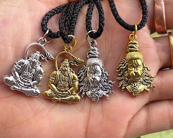 Hanuman Pendant Hanuman Ji Necklace Hindu God Hanuman Amulet Bajrangbali Locket Spiritual Gift Divine Protection Pendant Bajrangbali Jewelry