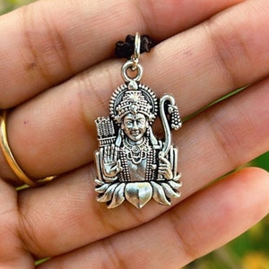 Ram JI Pendant Men Necklace, Handmade Idol Pendant, Men&#39;s Pendant, Indian Hindus god Jewelry, Diety Pendant Ram Pendant shri Ram ji Necklace