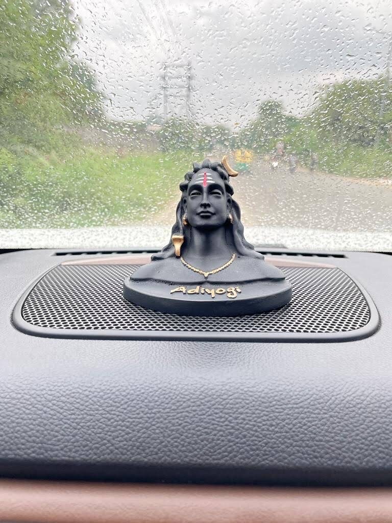 Vedic Charya Lord Adiyogi Shiva Statue – 12,7 Cm, Schwarz, Handgefertigt Aus Harz