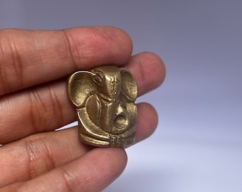 Car Dashboard Ganesha Little statue Ganesh Hindu God Antique Small Ganesha Idol Sculpture Statue Figurine pocket Ganesha Lucky Ganesha