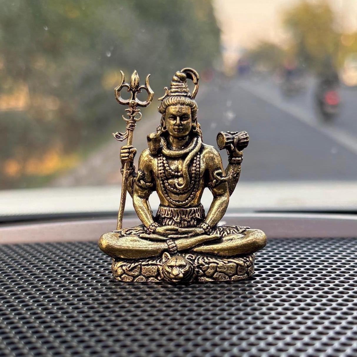 eSplanade Messing Ronde Mandir Chowki | Olifant Pilaren Pooja God Kruk met Ghungroo