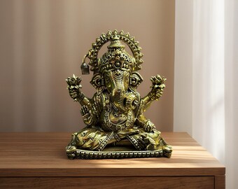 Statue Lord Ganesha En Terre Cuite - Décor Pour Voiture, Maison, Bureau, Petite Idole