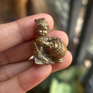 Bal Gopal Figurine | Miniature Krishna Statue for Pooja | Mini Laddu Gopal Statue | Traditional Krishna Idol for Home Decor Laddu Goapal Ji