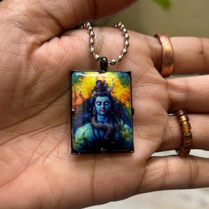 Lord Shiva Pendant Handmade Shiva Pendant Meditating Shiva Pendant Hindu God Shiva Hindu Spiritual Jewellery Sacred Gift Amulet Pendent