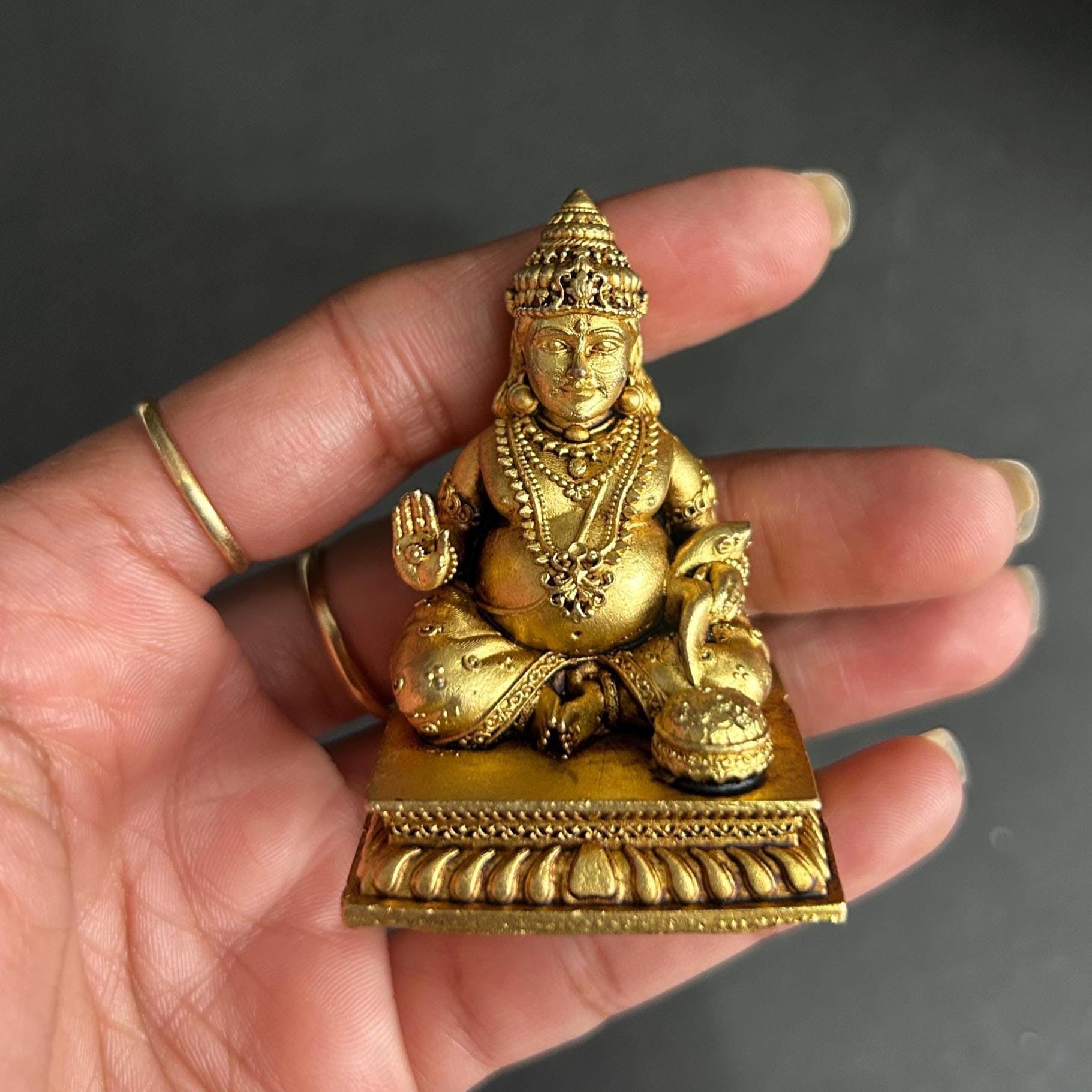 Brass Kubera Statue | Lord Kuber Idol for Wealth & Prosperity | Hindu ...