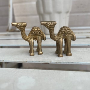 Mini statue in ottone, miniatura in ottone, leone in ottone, cammello in ottone, decorazioni per la casa in ottone, decorazioni per la tavola in ottone, mini statue in ottone