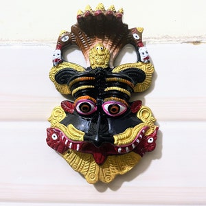 Black Metal Wall Hanging Nazar Battu, Evil Eye Protector Nazar Suraksha Kawach for House, Children, Home, Office Decoration Nazar Amulet
