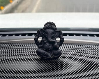 Estatua de Ganesha para salpicadero de coche, pequeño Ganesha, dios hindú Ganesha, pequeño Ganesha, Ganesha de bolsillo, mini Ganesha de la suerte, regalo nuevo para coche.