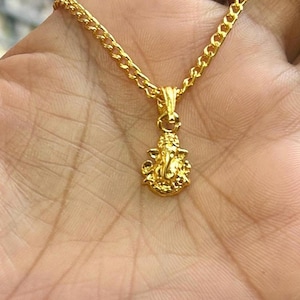 Cute Ganesha Pendant | Ganpati Necklace for Kids & Adults | Lord Ganesha Jewelry | Hindu God Pendant Good Luck Prosperity Charm