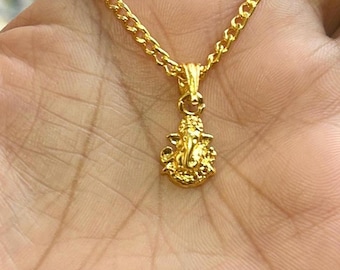 Cute Ganesha Pendant | Ganpati Necklace for Kids & Adults | Lord Ganesha Jewelry | Hindu God Pendant Good Luck Prosperity Charm