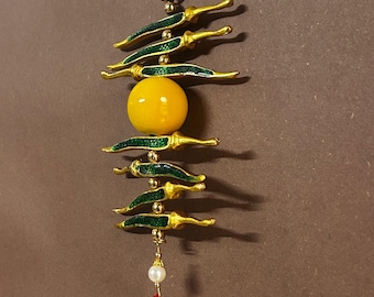 Nimbu Mirchi Evil Eye Charm Protection Decor Spiritual Wall Hanging Nimbu Mirchi Evil Eye Protector Spiritual Symbol for Home SpiritualDecor