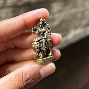 Maa Durga Brass Statue Small Hindu Goddess Idol Durga Murti for Pooja Room Navratri Decor Divine Energy Gift Indian Temple Figurine