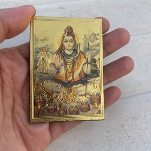 Shiva Picture Fridge Magnet for Home And office Car Accessories Pooja Gift Decor Items for Home office shiva Statue for Pooja