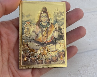 Shiva Picture Fridge Magnet for Home And office Car Accessories Pooja Gift Decor Items for Home office shiva Statue for Pooja