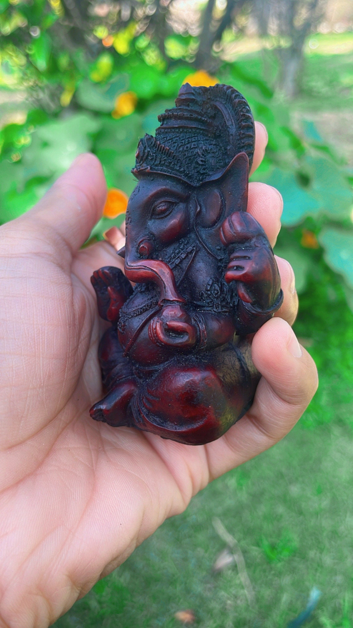Car Dashboard Ganesha Little Statue Ganesh Hindu God Antique Small