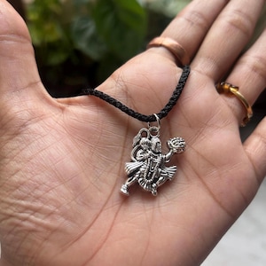 Hanuman JI Pendant Men Necklace, Handmade Idol Pendant, Men&#39;s Pendant, Indian Hindus god Jewelry, Diety Pendant.