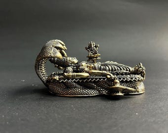 5.5インチ ヴィシュヌ神立像 | 真鍮製アンティーク ムルティ | ヴ