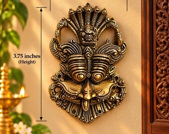 Vastu Brass Yali Wall Hanging Guardian Idol Indian Home Decor