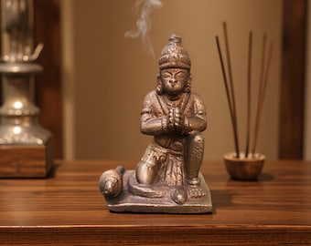 Hanuman Idol | Bajrangbali Murti for Puja, Home Temple, Hindu Gift Hanuman Ji Copper Statue