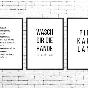 3erSet lustige Bad WC Sprüche Badezimmer Toilette Zitate Etsy.de