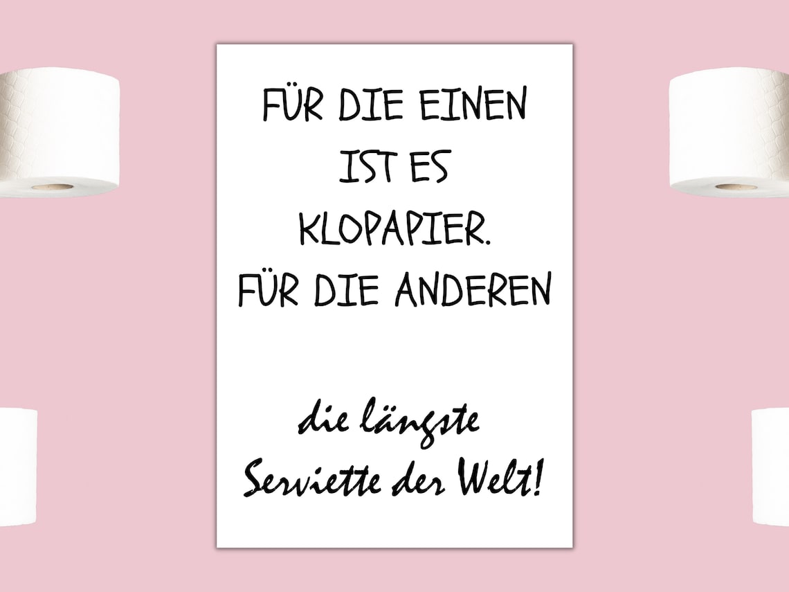 Lustige WC Sprüche Toiletten Poster Deko Bild A4 Poster witzig