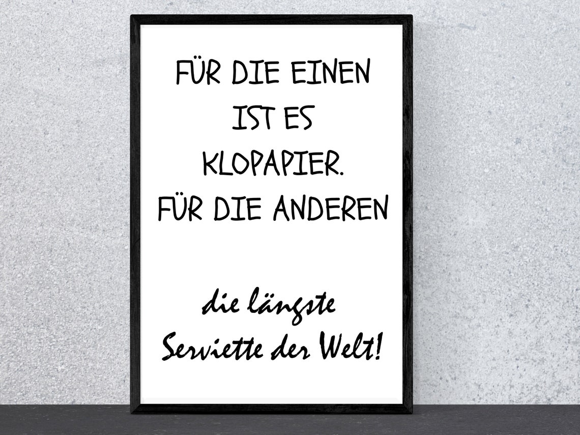 Lustige WC Sprüche Toiletten Poster Deko Bild A4 Poster witzig