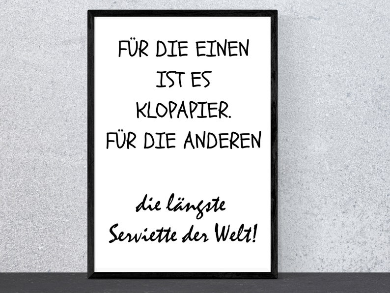 Lustige WC Sprüche Toiletten Poster Deko Bild A4 Poster witzig