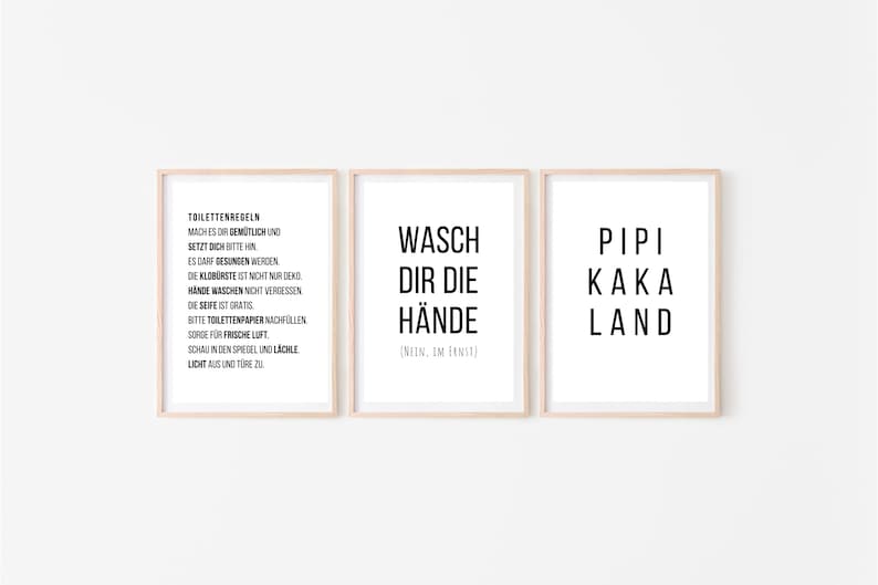 3erSet lustige Bad WC Sprüche Badezimmer Toilette Zitate Etsy.de