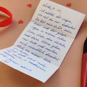 Handgeschriebene Brief Karte | Liebesbrief | Jubiläumsgeschenk | Personalisiertes Geschenk | Für Freund oder Freundin | Valentinstag